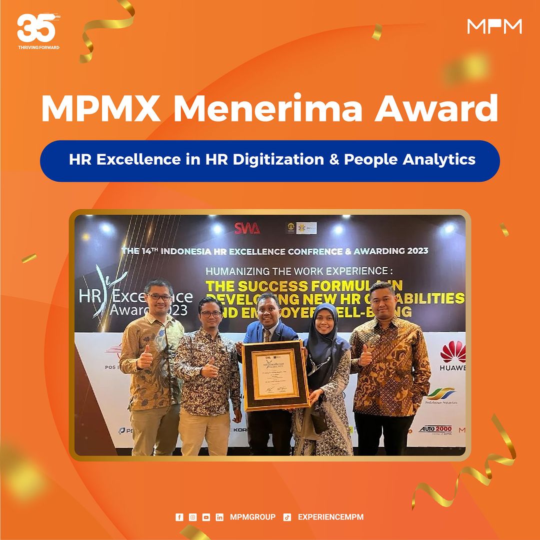 MPMAX Raih HR  Excellent Award 2023 kategori HR Digitization & People Analytics dengan rating Very Good