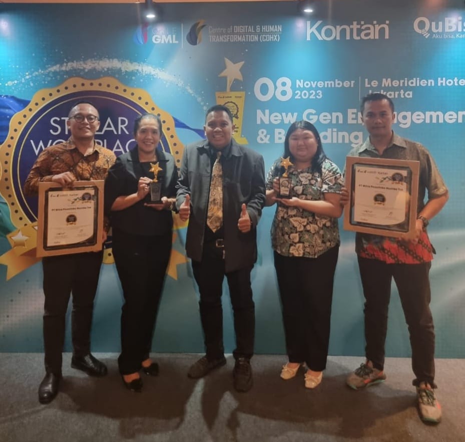 MPMX kembali dianugerahi Penghargaan Stellar Workplace Recognition for Employee Commitment dan Stellar Workplace Recognation for Employee Statisfaction sebagai tempat bekerja ternyaman oleh Harian Kontan dan One GML Consulting